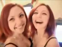 Affectionate never before seen teen twin sisters looks sexy in little thong undies while stripping